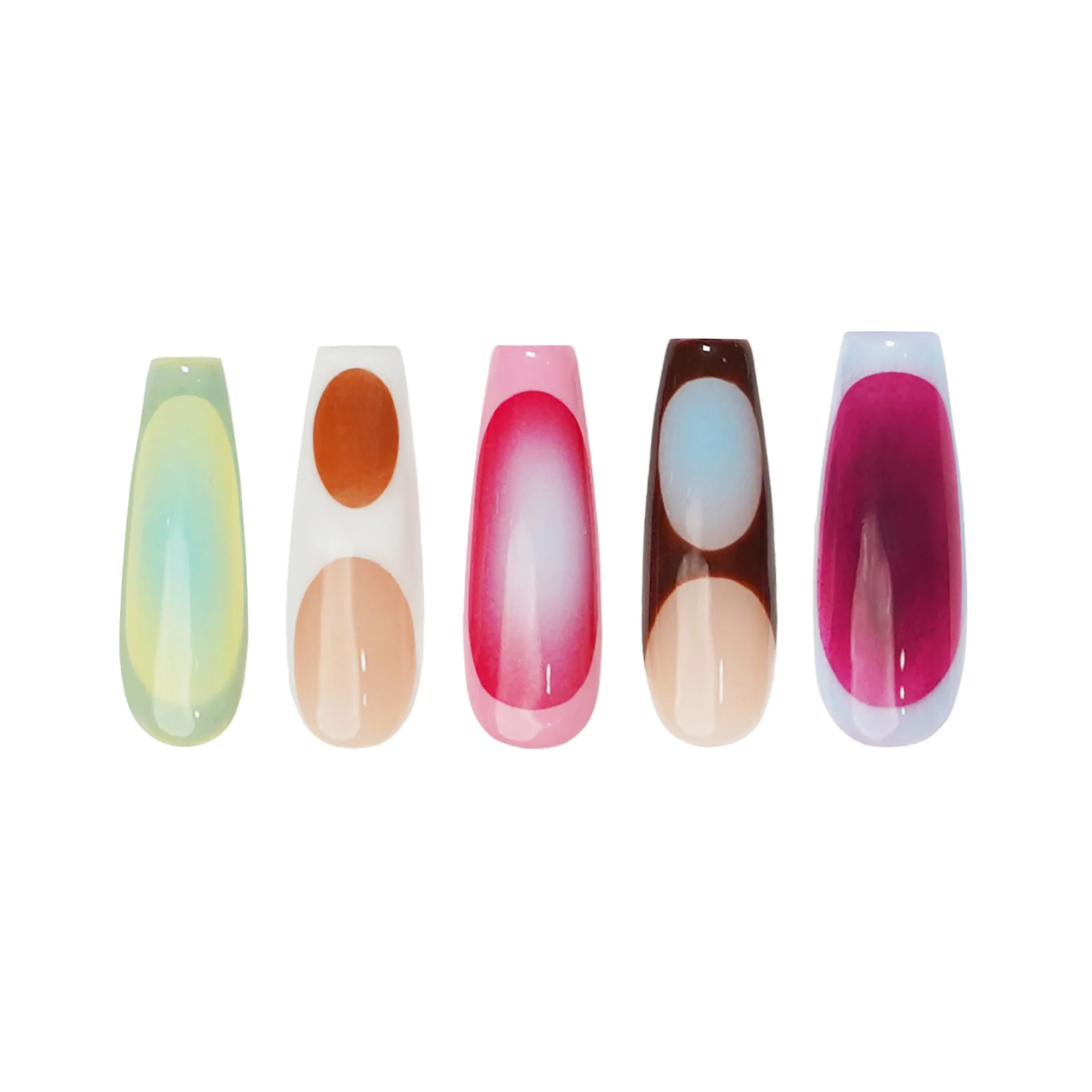 Siva Nail, Summer Beach, Gradient Handmade Press on Nails