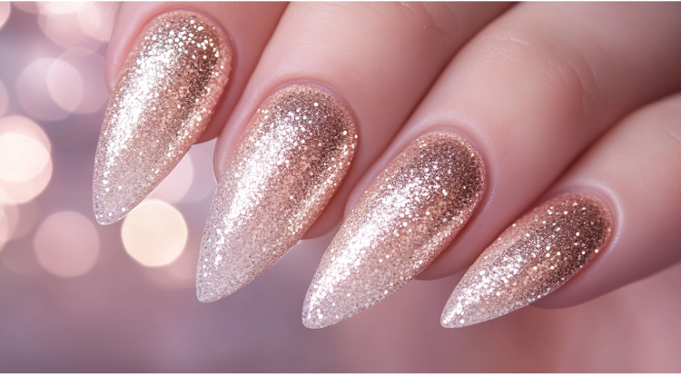 Siva Nail Moonlit Veil – Subtle Glamour Handmade Press-On Nails