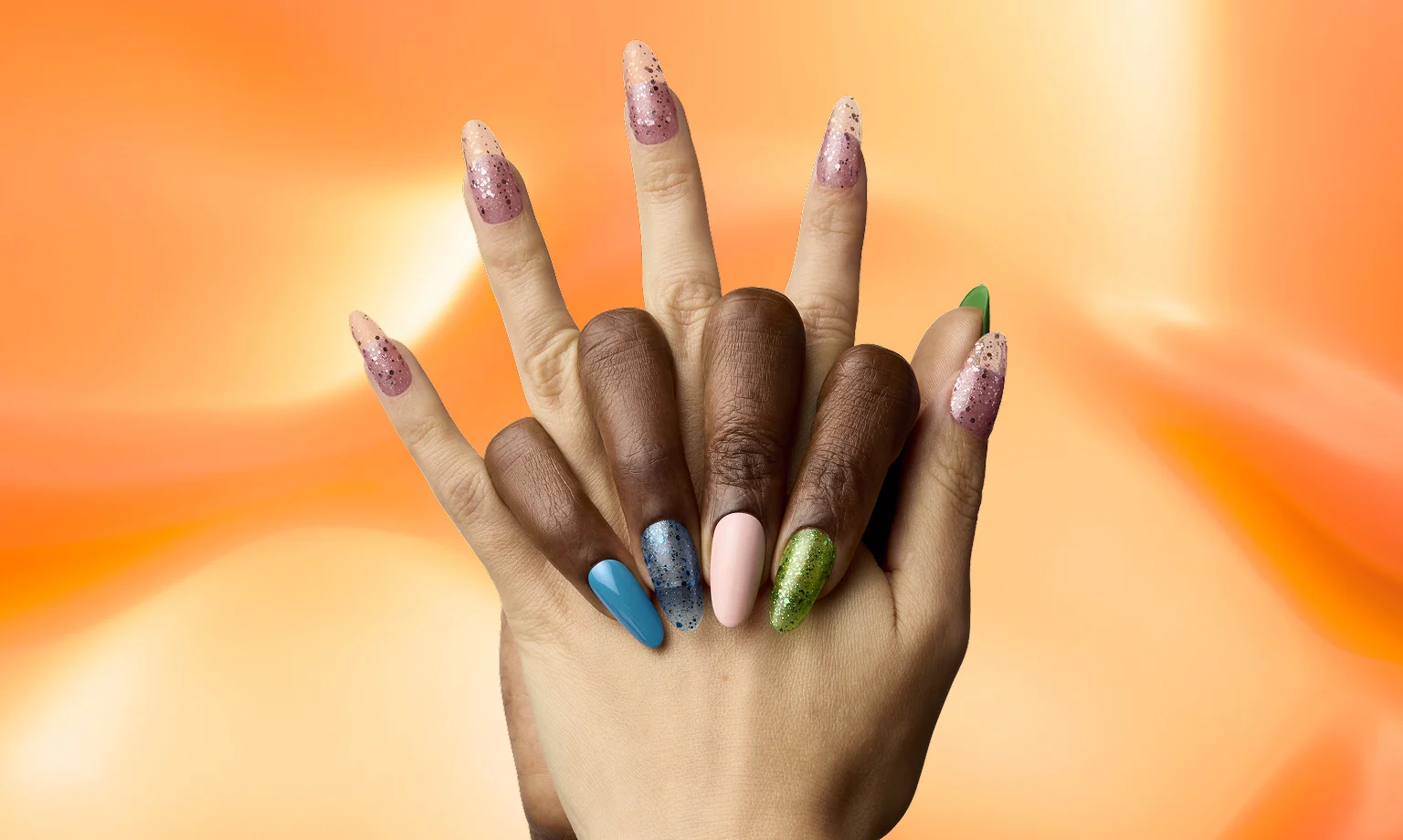 Siva Nail Sunset Embers – Fiery Ombre Handmade Press‑On Nails