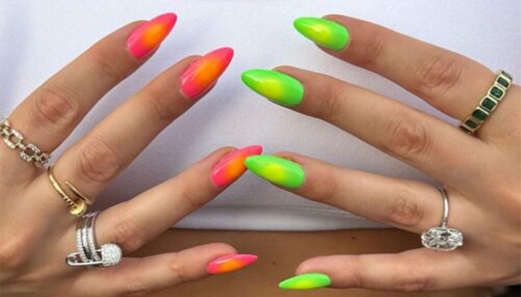Color Boom! Neon Aura Summer Press‑On Nails | Siva Nail