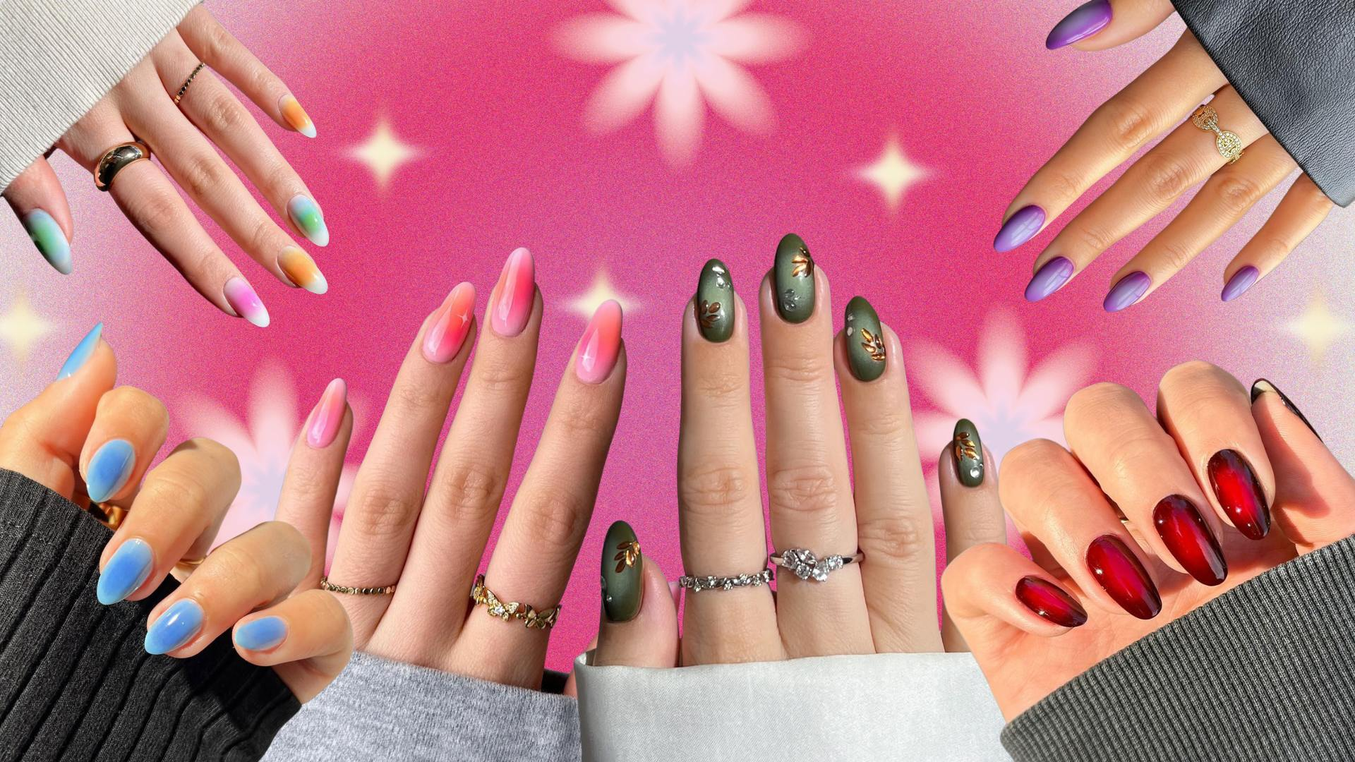 Celestial Aura Chrome Press-On Nails | Iridescent Handmade Nails – Siva Nail