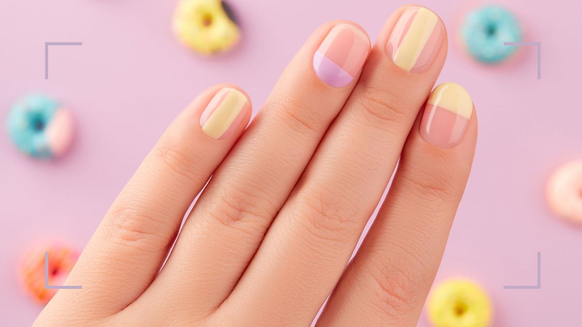 Pastel Cloud Orange Dotted Press‑On Nails | Siva Nail