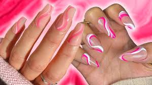 Swirled Secrets Coffin Swirl Art Press‑On Nails | Siva Nail