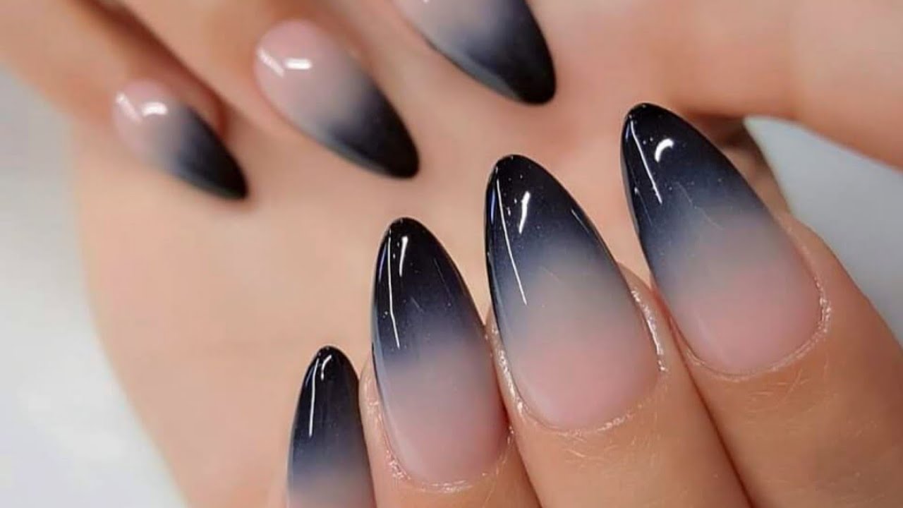 Siva Nail Mystic Eclipse – Dark Ombre Handmade Press‑On Nails