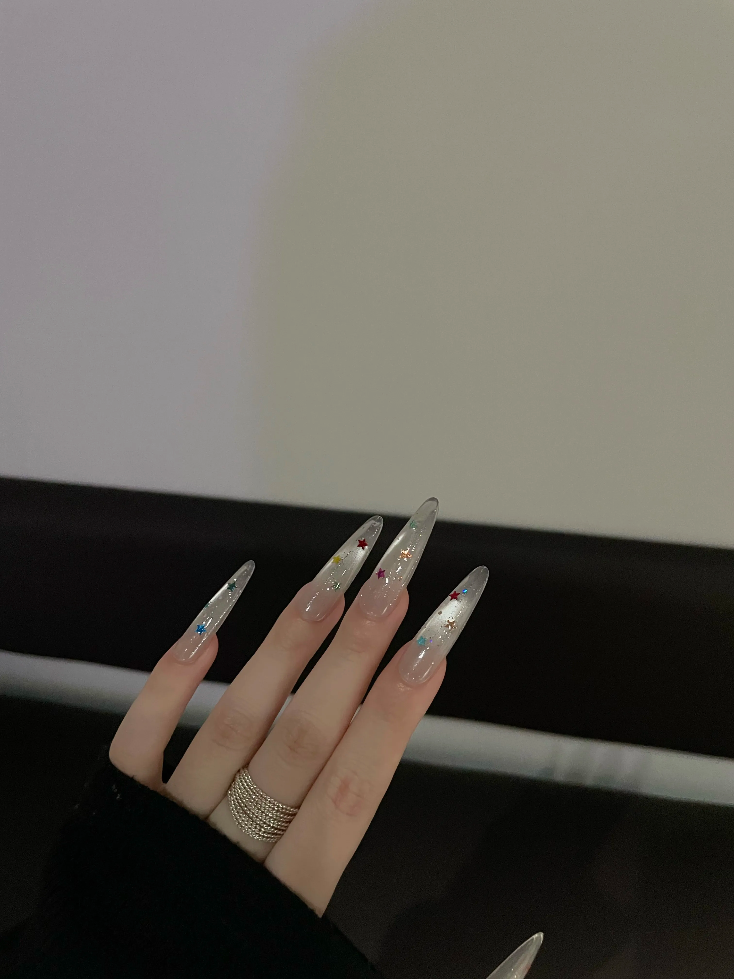 Siva Nail, Colorful Starlet Shimmer Handmade Press on Nails