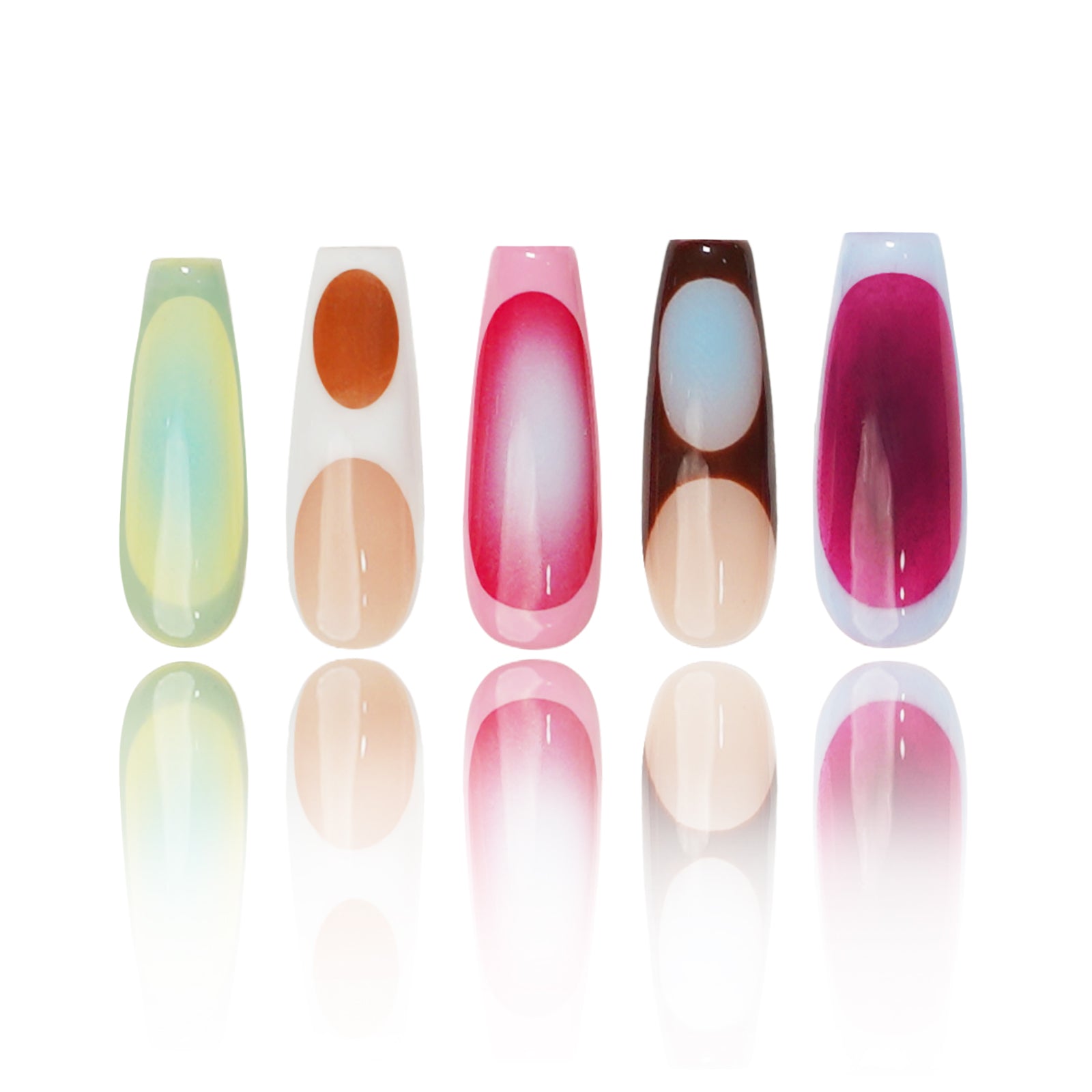 Siva Nail, Summer Beach, Gradient Handmade Press on Nails