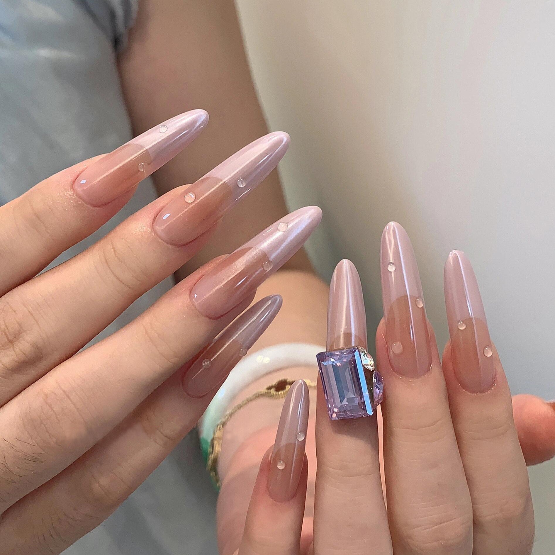 Siva Nail, Lustrous Nude, Elegant Press on Nails