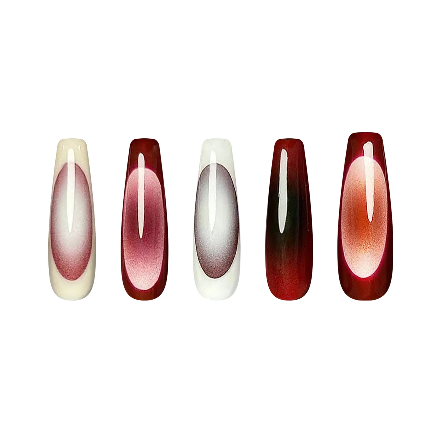 Siva Nail, Summer Passion, Bold Handmade Press on Nails
