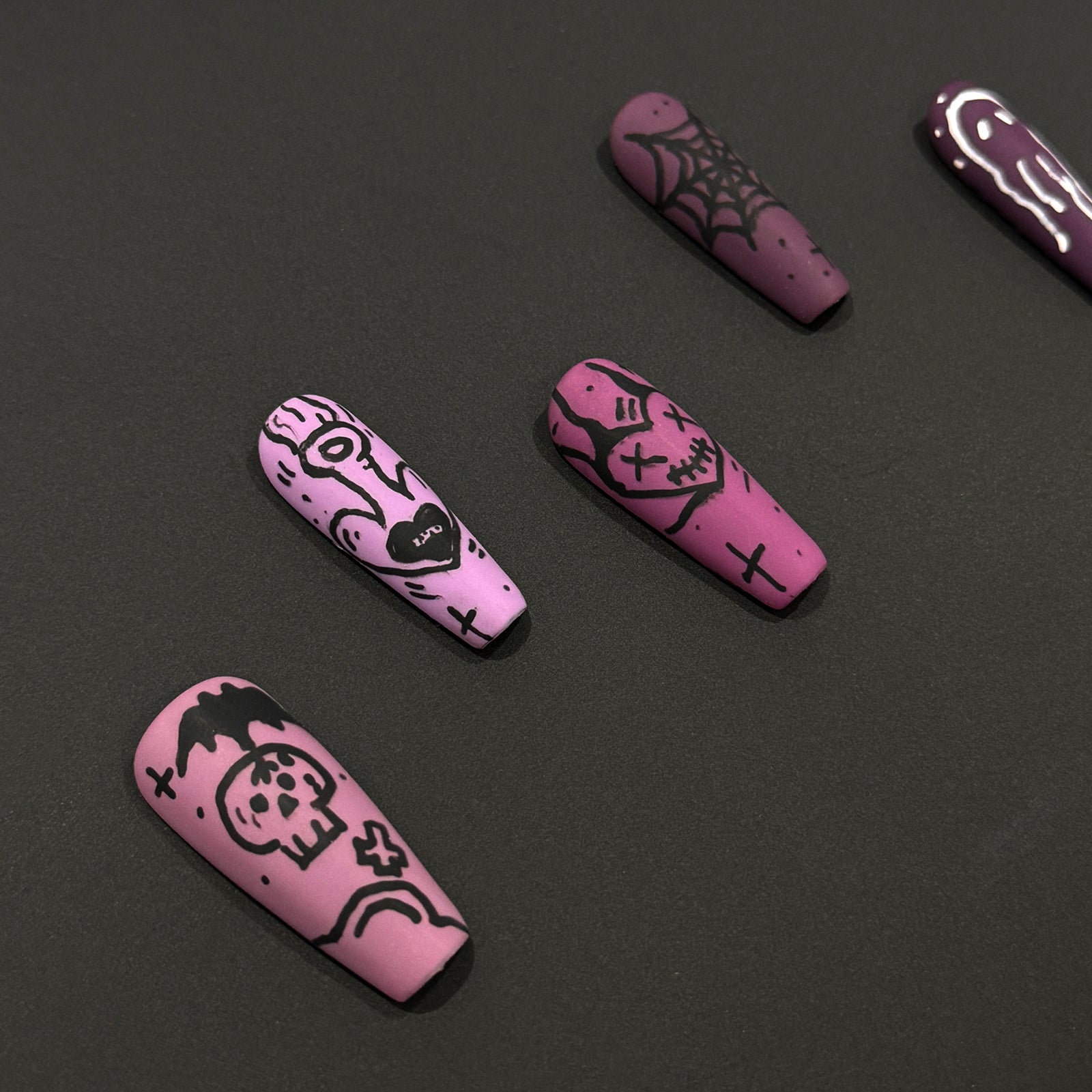 Siva Nail, Spooky Glyphs, Halloween Press on Nails