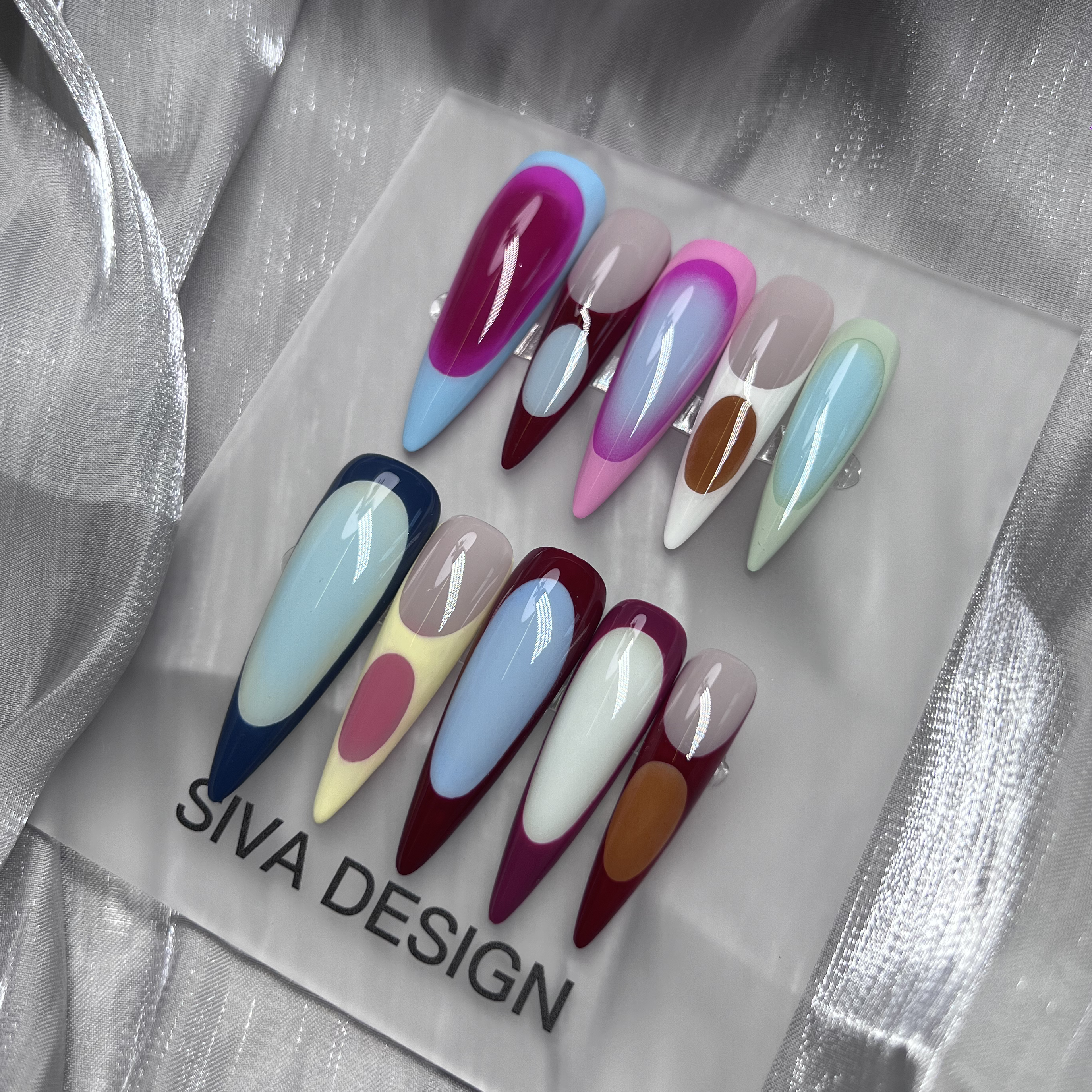 Siva Nail, Summer Beach, Gradient Handmade Press on Nails