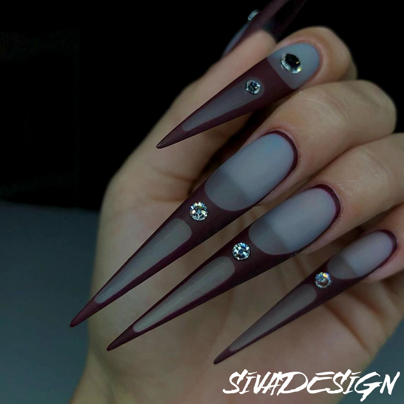 Unique Cutout Stiletto Nail Art