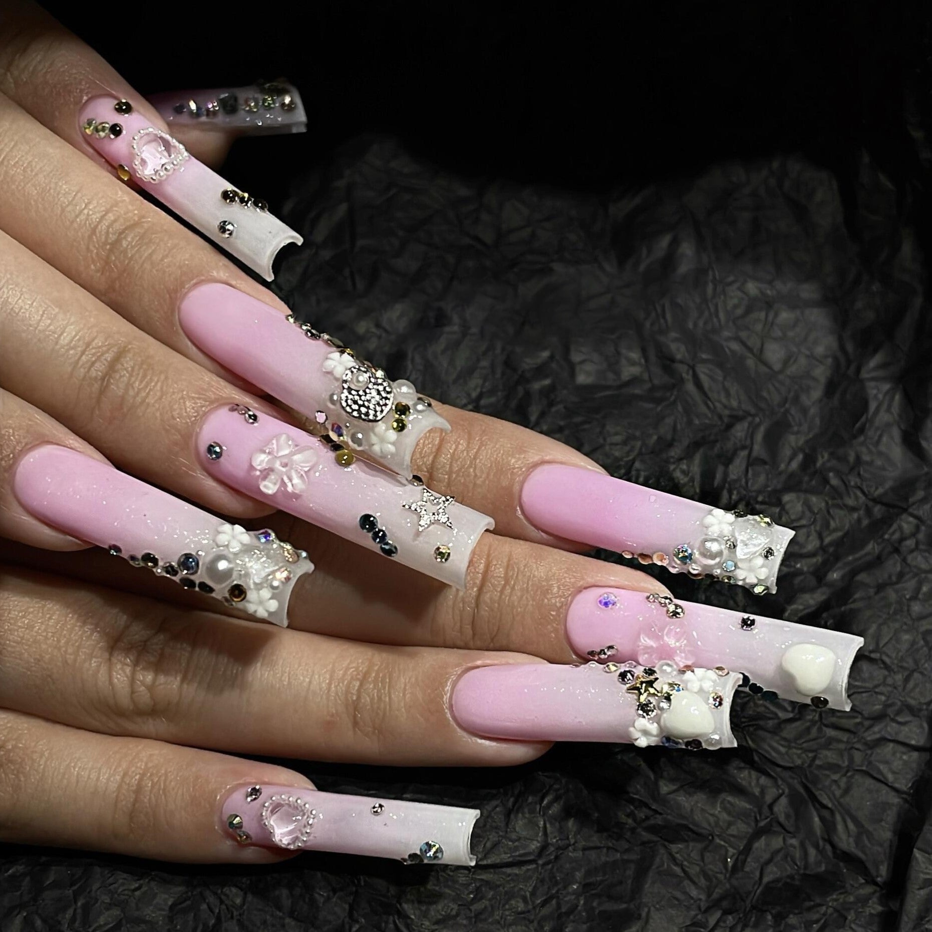 Siva Nail, Princess Promenade, Dreamy Bloom, Handmade Press on Nails