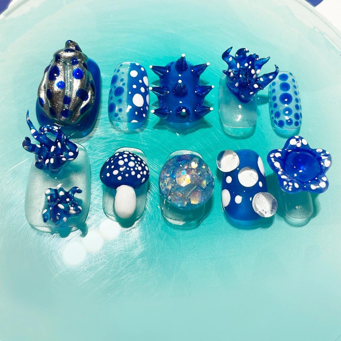 Siva Nail, Oceanic Dream, Marine Press on Nails