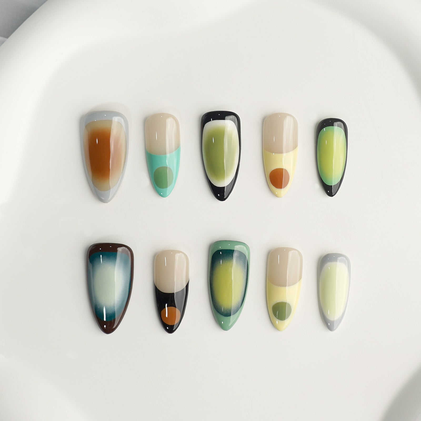 Siva Nail, Summer Dessert, Gradient Handmade Press on Nails