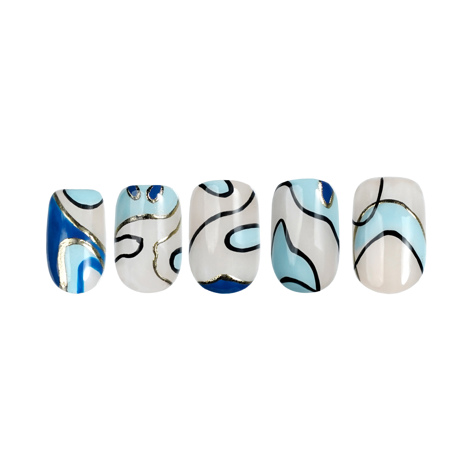 Siva Nail, Flow, Artistic Handmade Press on Nails