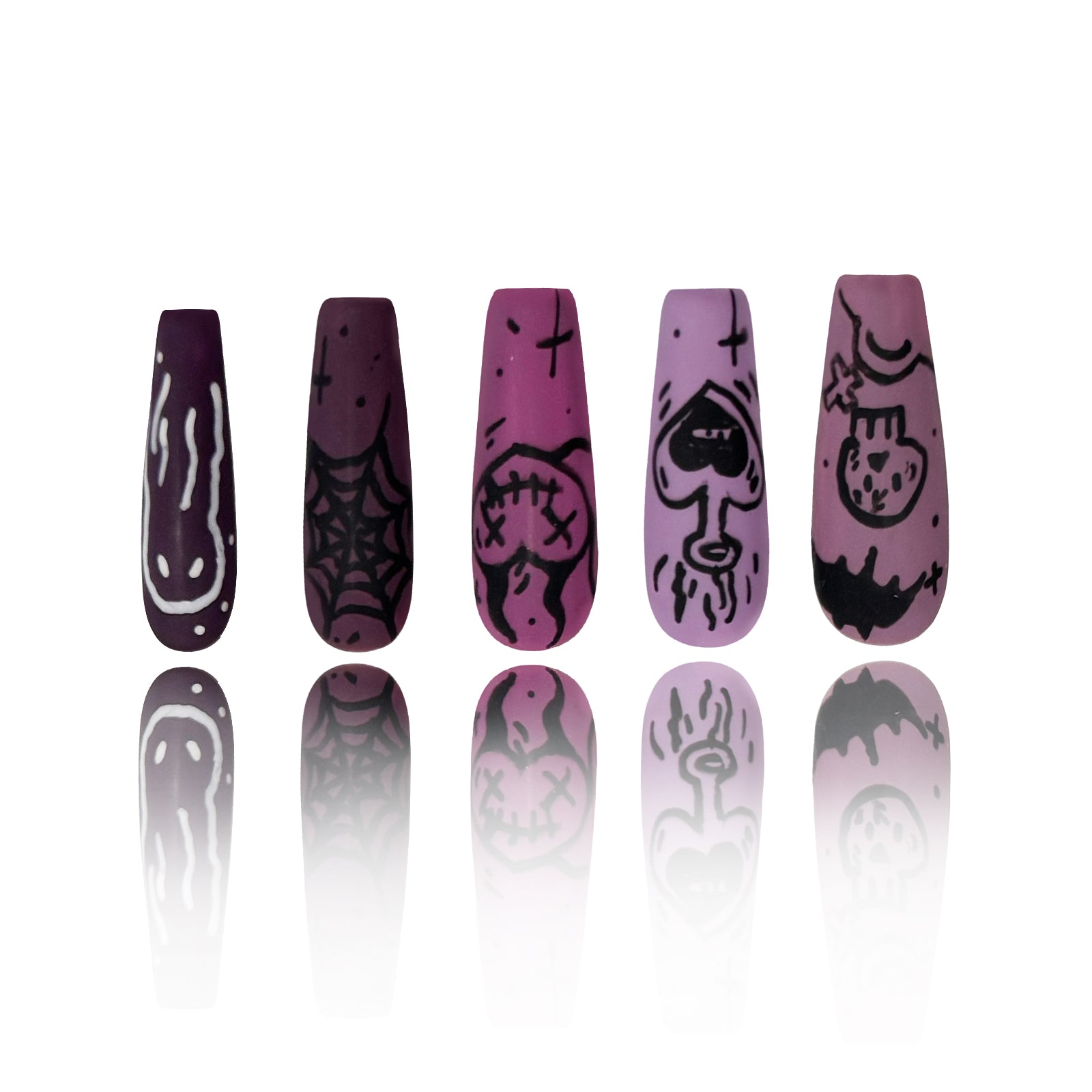 Siva Nail, Spooky Glyphs, Halloween Press on Nails