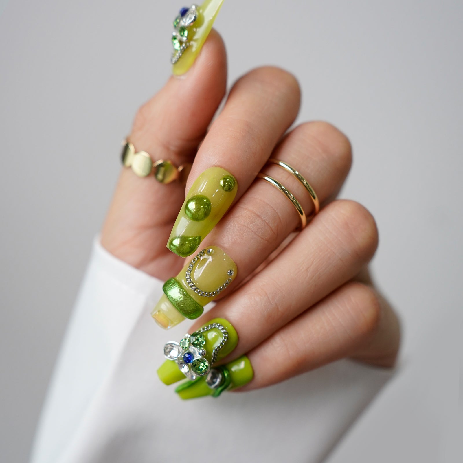 Siva Nail, Garden Gala, Luxury Handmade Press on Nails