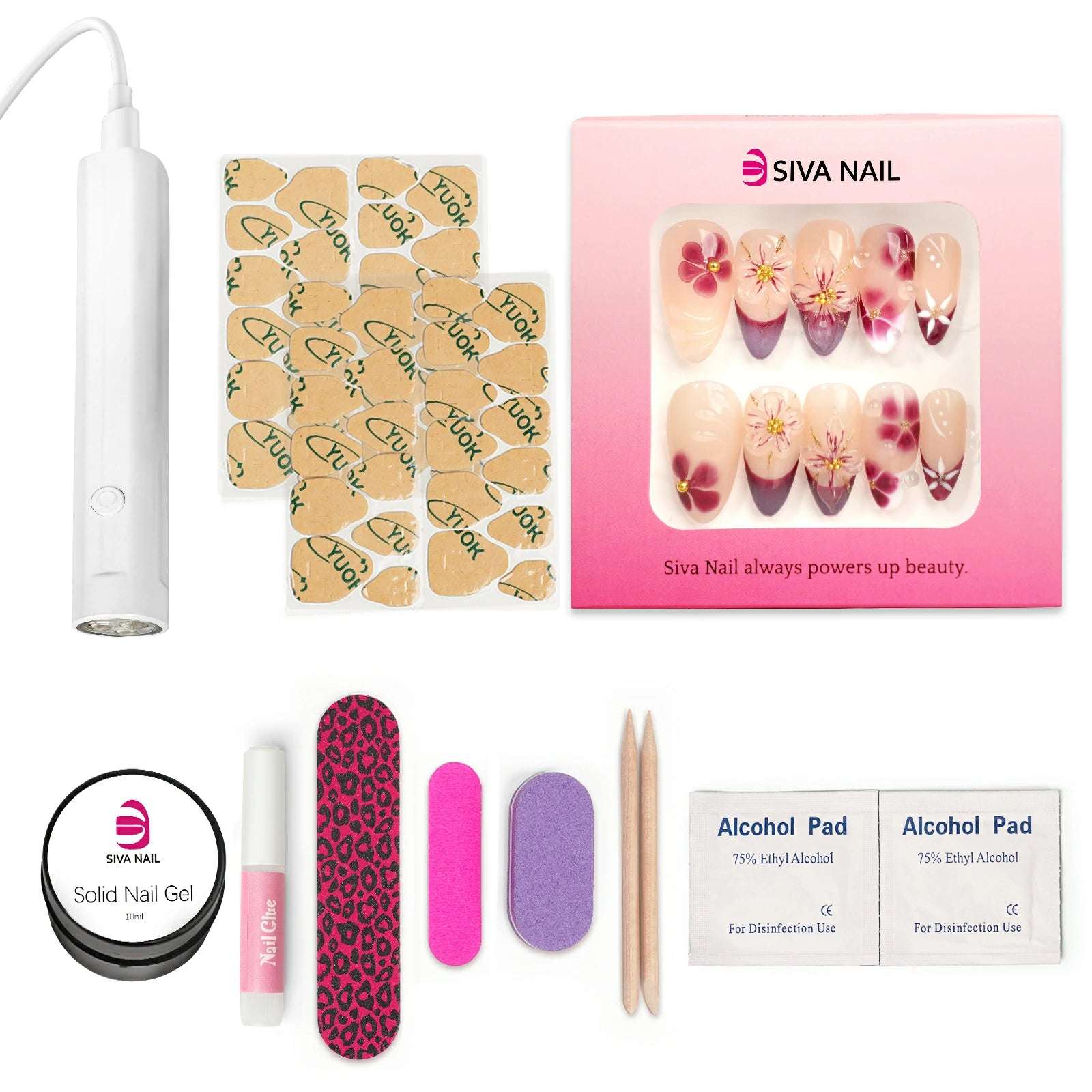 Siva Nail, Blooming Grace, Coquette Press on Nails
