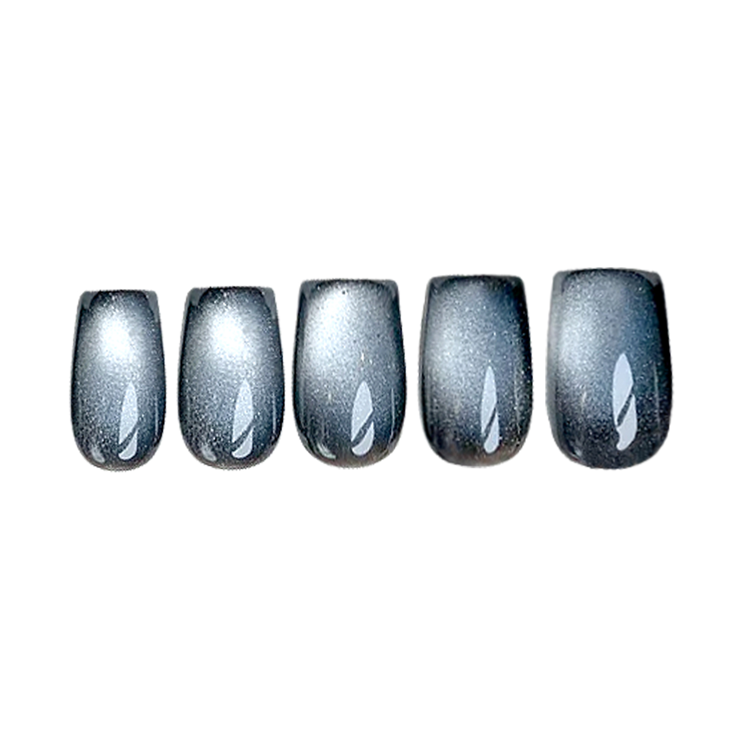 Siva Nail, Mystic Eclipse, Dark Ombre, Handmade Press on Nails