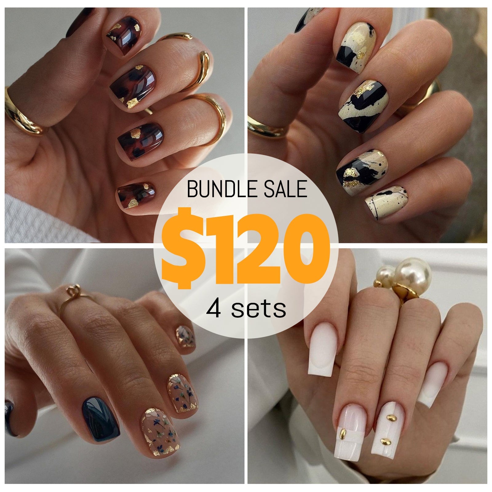 Siva Nail, Bundle 3 - Chic Press on Nails