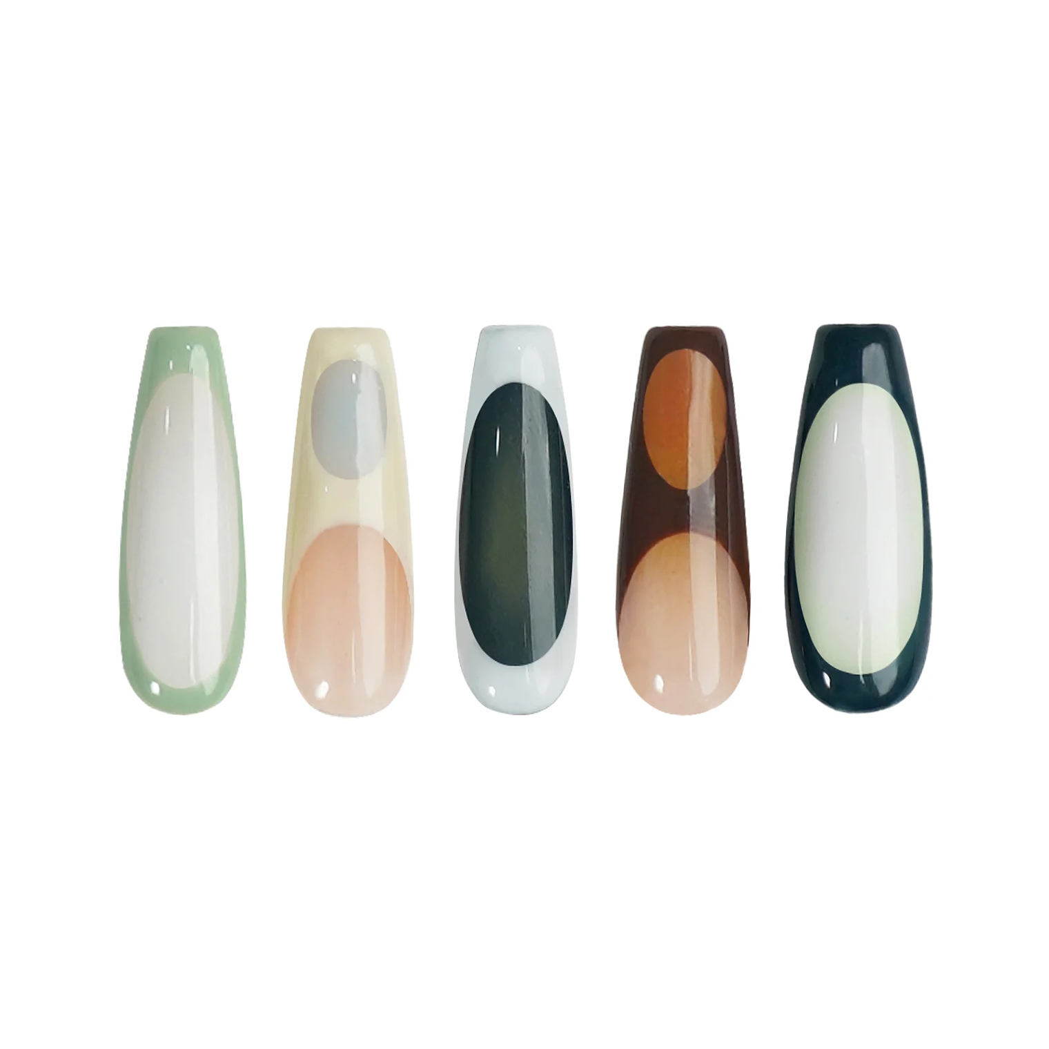 Siva Nail, Summer Mocha, Gradient Handmade Press on Nails