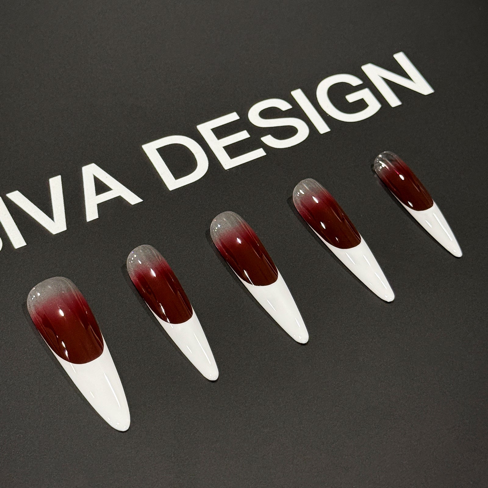 Siva Nail, Lunar Shee, Dark Red Acrylic Press on Nails