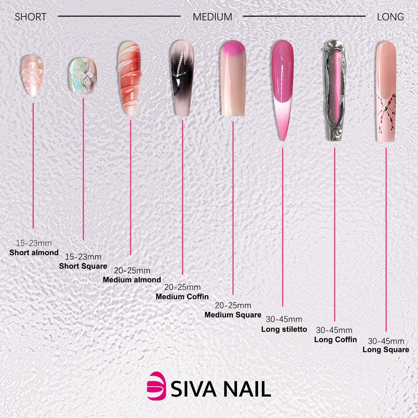 Siva Nail, Bundle 4 - Tropical Vibes Press on Nails