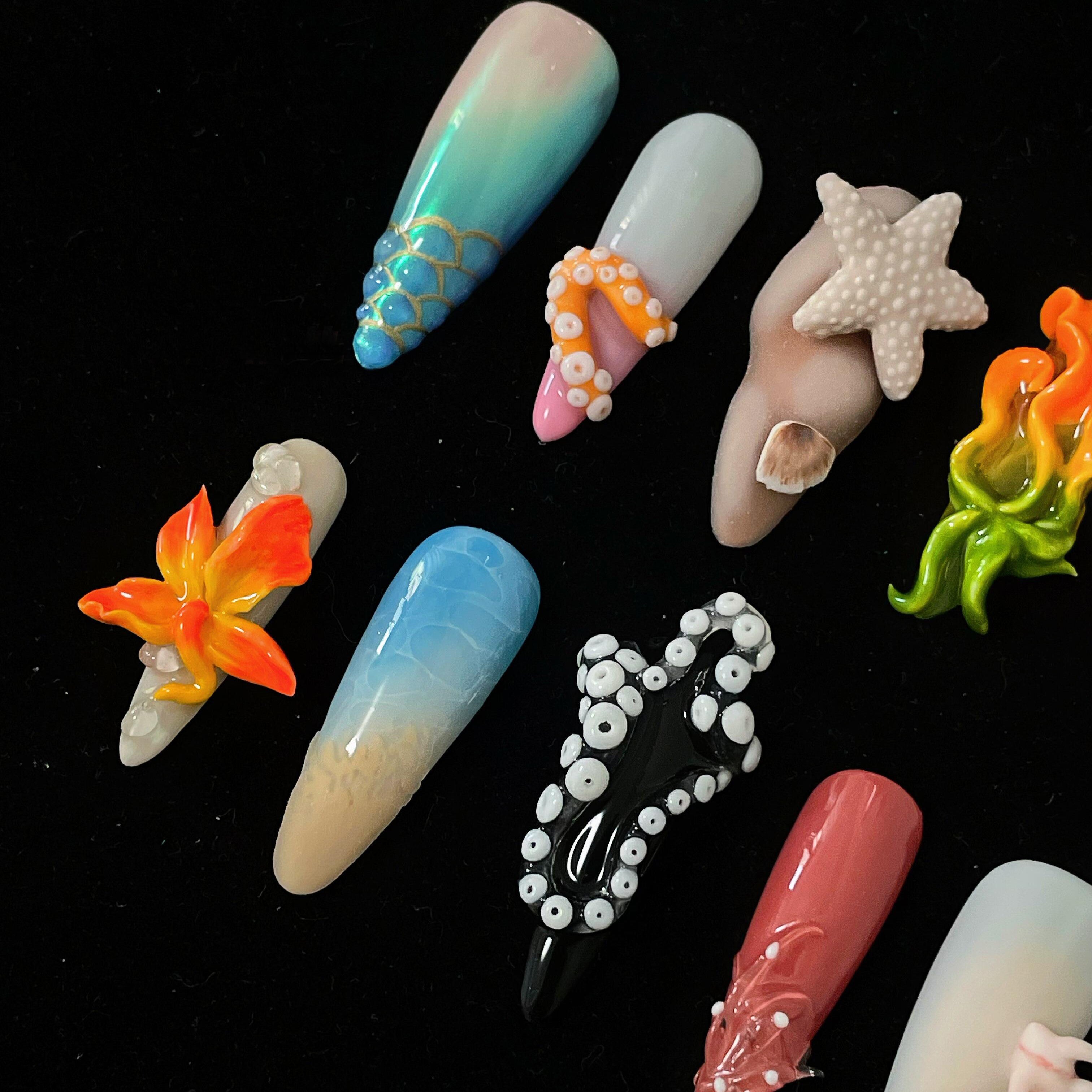 Siva Nail, Seashell Dream, Ocean-Inspired Press on Nails