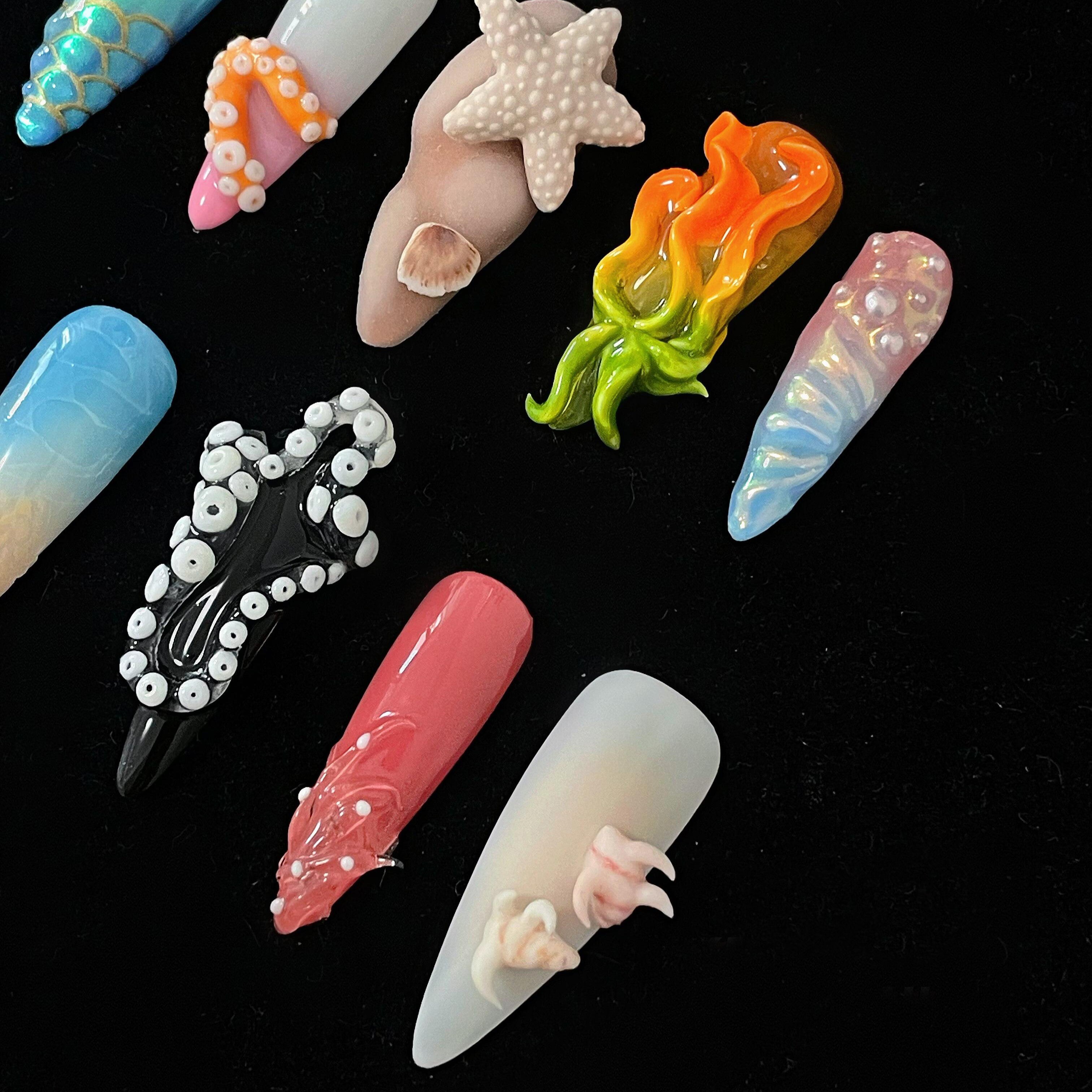 Siva Nail, Seashell Dream, Ocean-Inspired Press on Nails