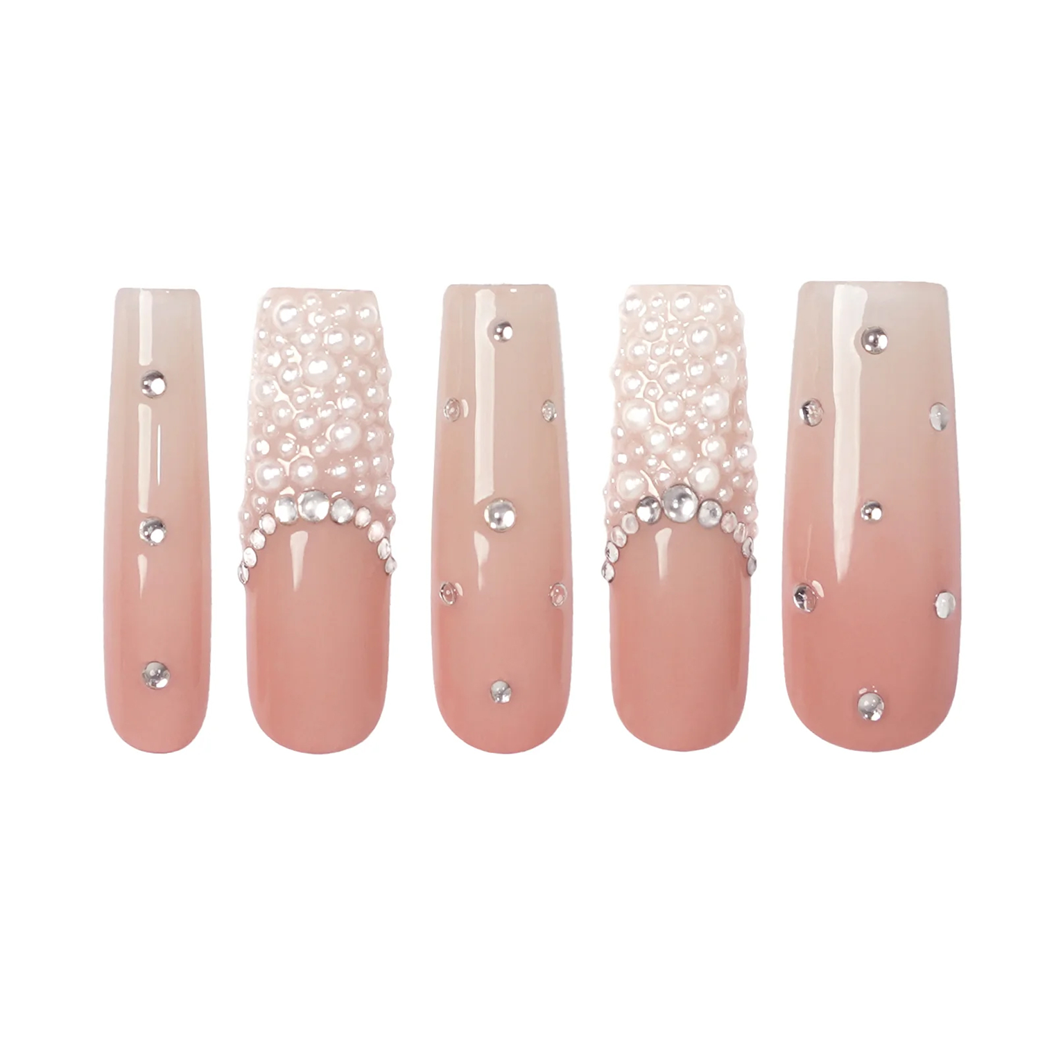 Siva Nail, Pearlescent Dreams, Radiant Glamour, Handmade Press on Nails
