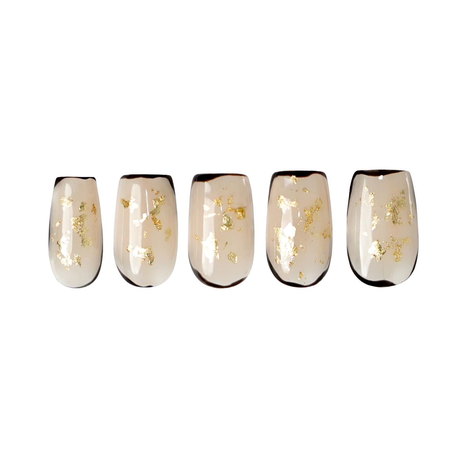 Siva Nail, Regal Majesty, Gold Accent Flair, Handmade Press on Nails
