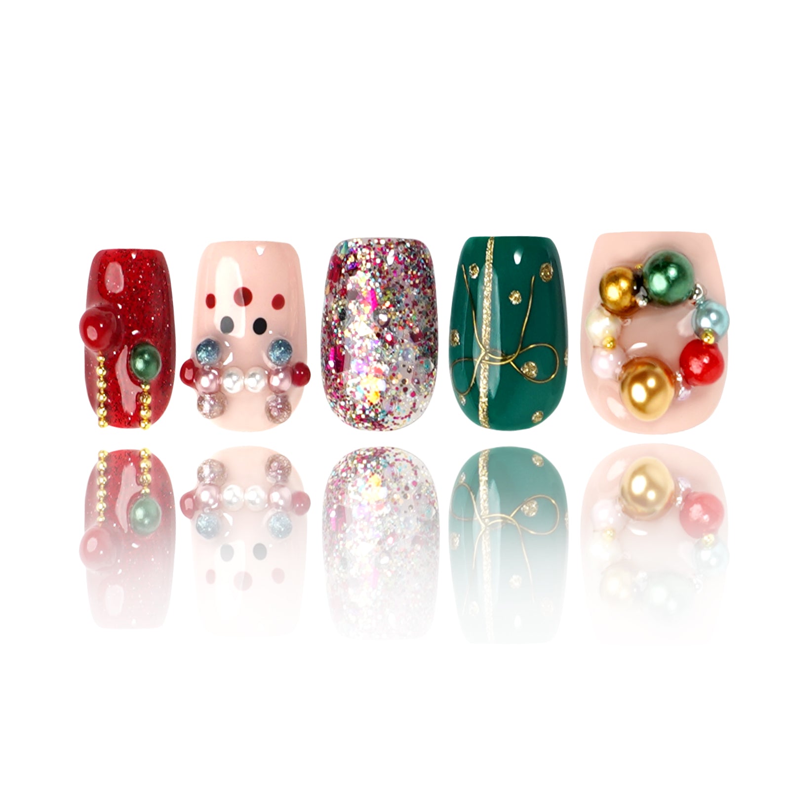 Siva Nail, Holiday Magic, Winter Wonderland, Handmade Press on Nails