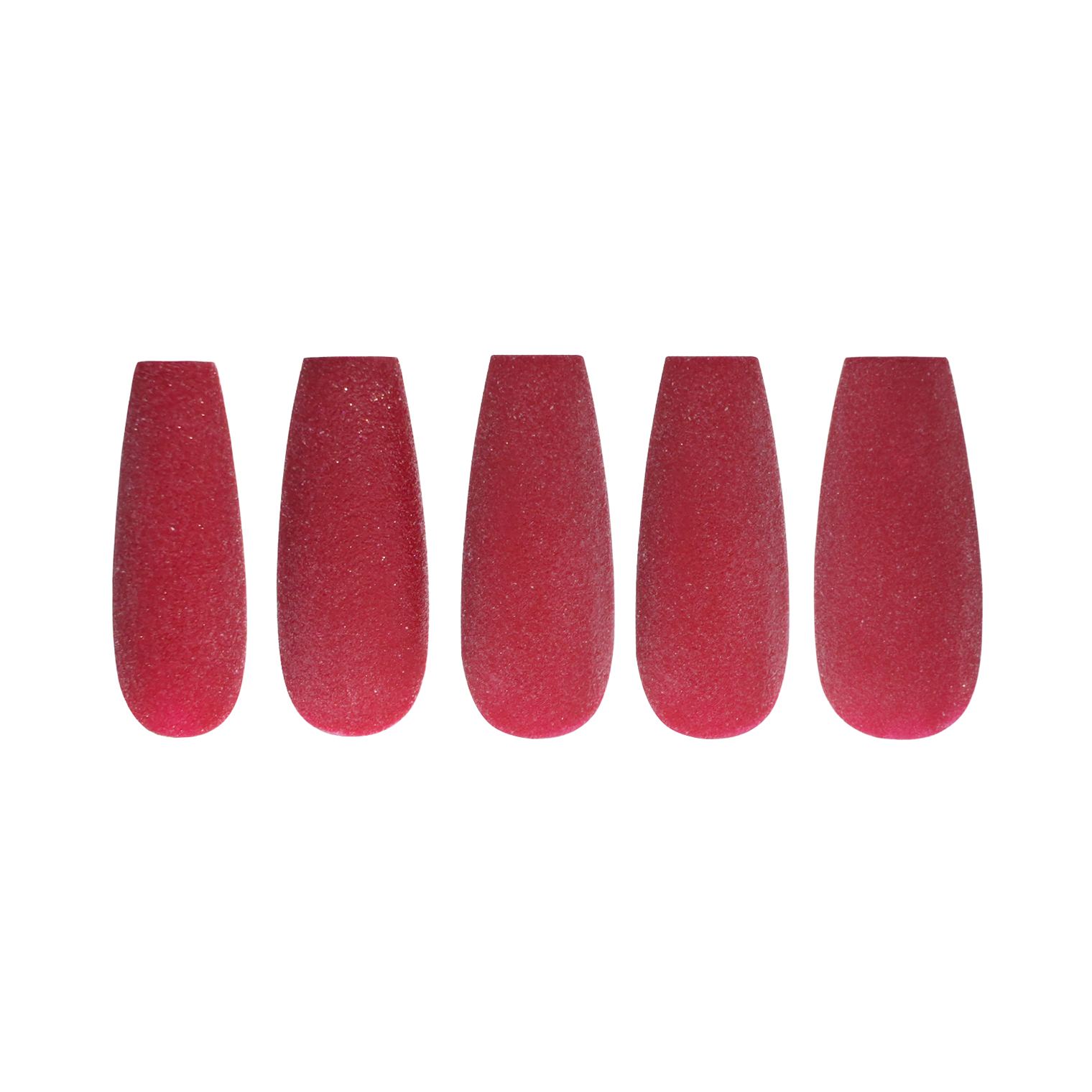 Siva Nail, Scarlet Solitude, Velvet Elegance, Handmade Press on Nails