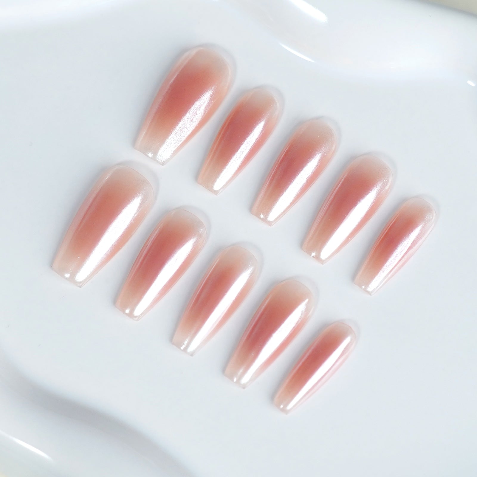Siva Nail, Shine, Fall Ombre, Acrylic Handmade Press on Nails