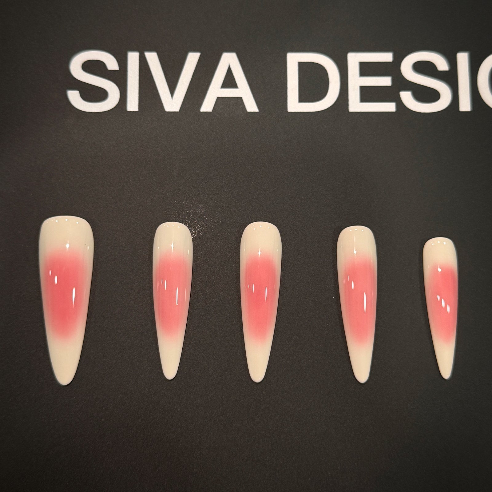 Siva Nail, Pink Promenade, Soft Pink Gradient Acrylic Press on Nails