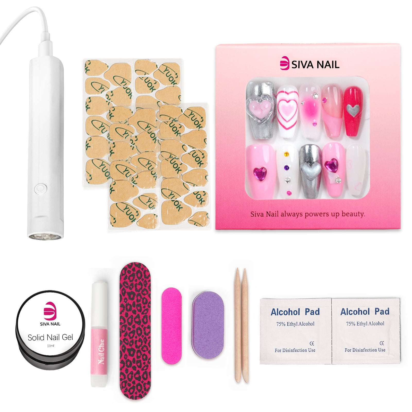Siva Nail, Love Symphony, Valentine's Day Press on Nails