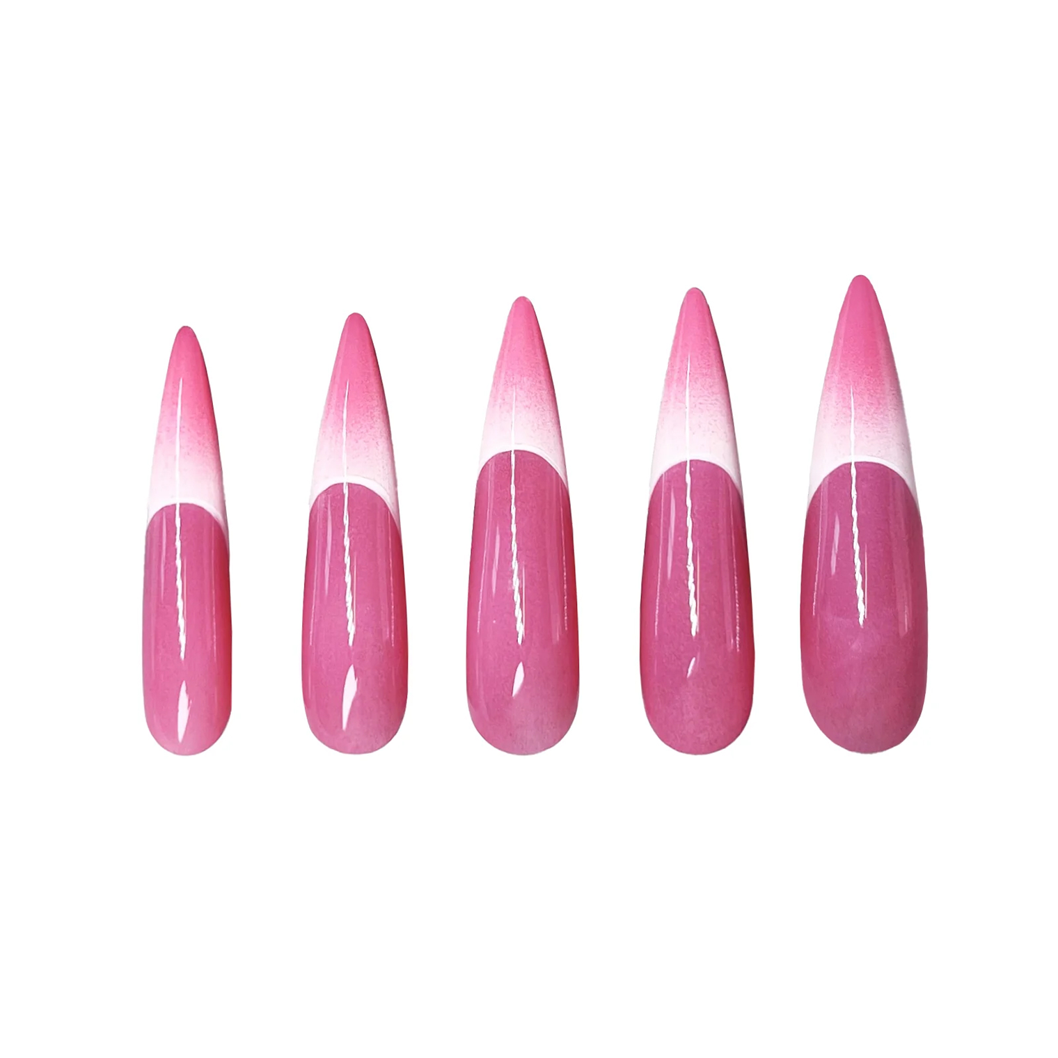 Siva Nail, Lunar Shee(Pink), French Style, Handmade Press on Nails