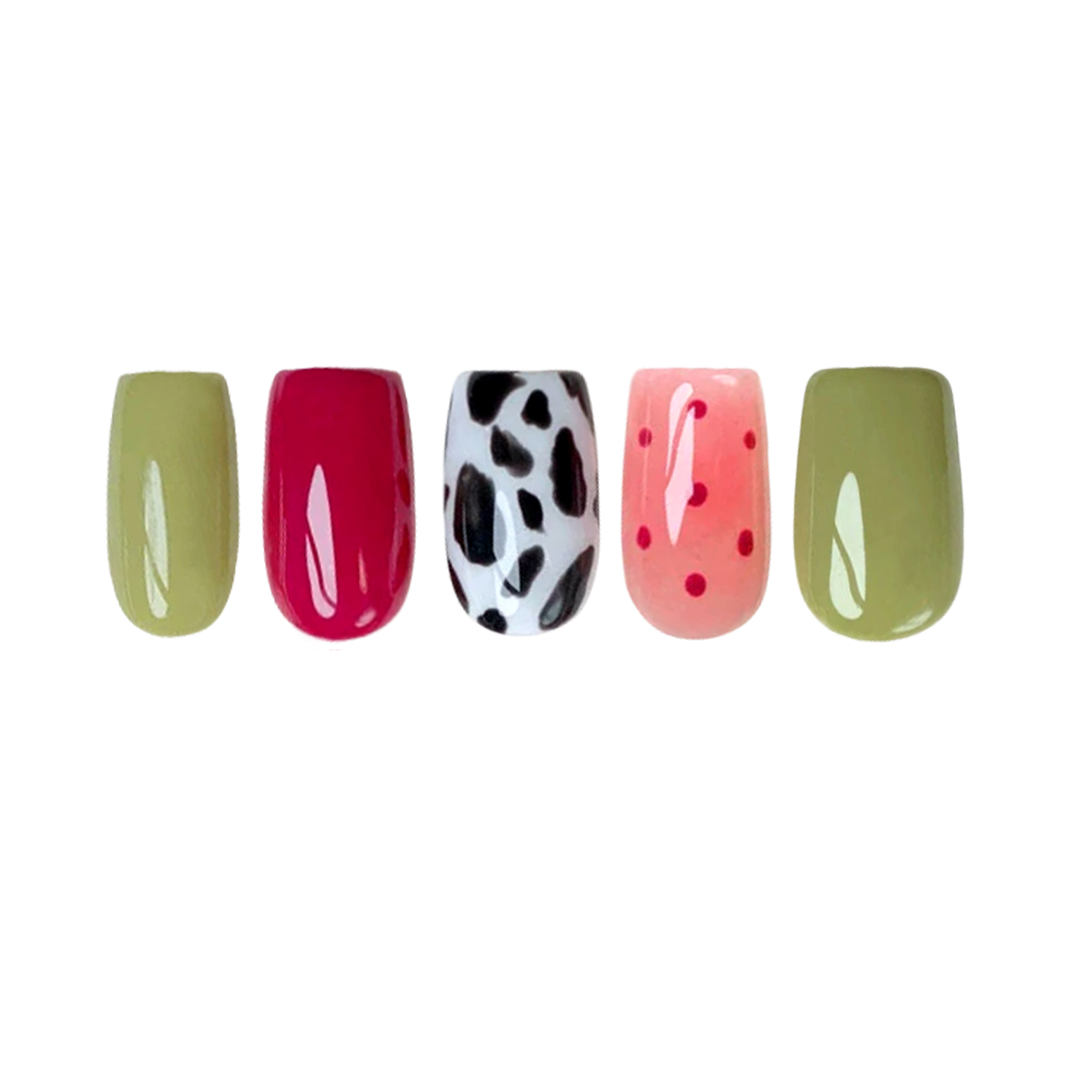 Siva Nail, Wild Blush, Trendy Charm, Handmade Press on Nails