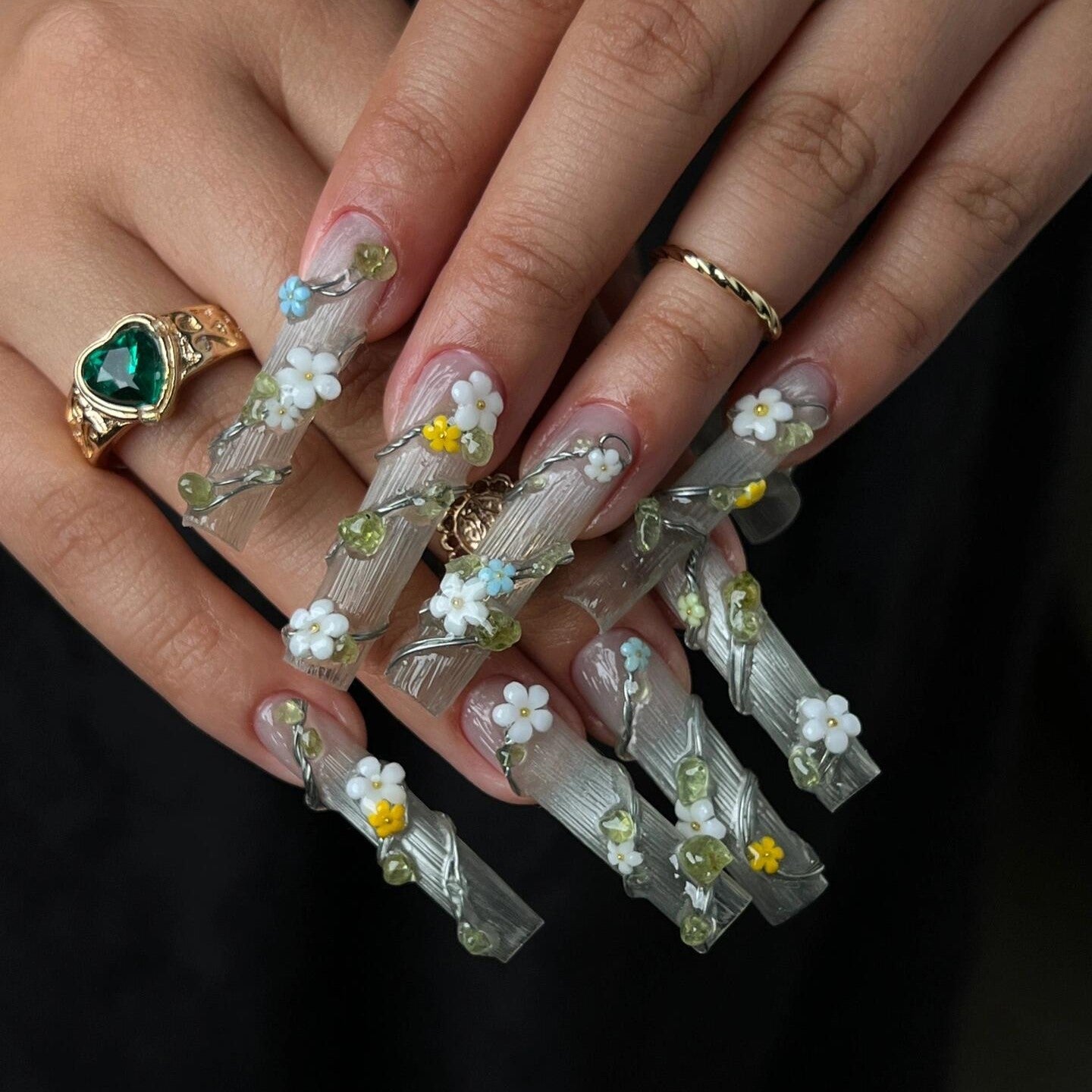 Siva Nail, Flora's Touch, Garden Delight, Handmade Press on Nails