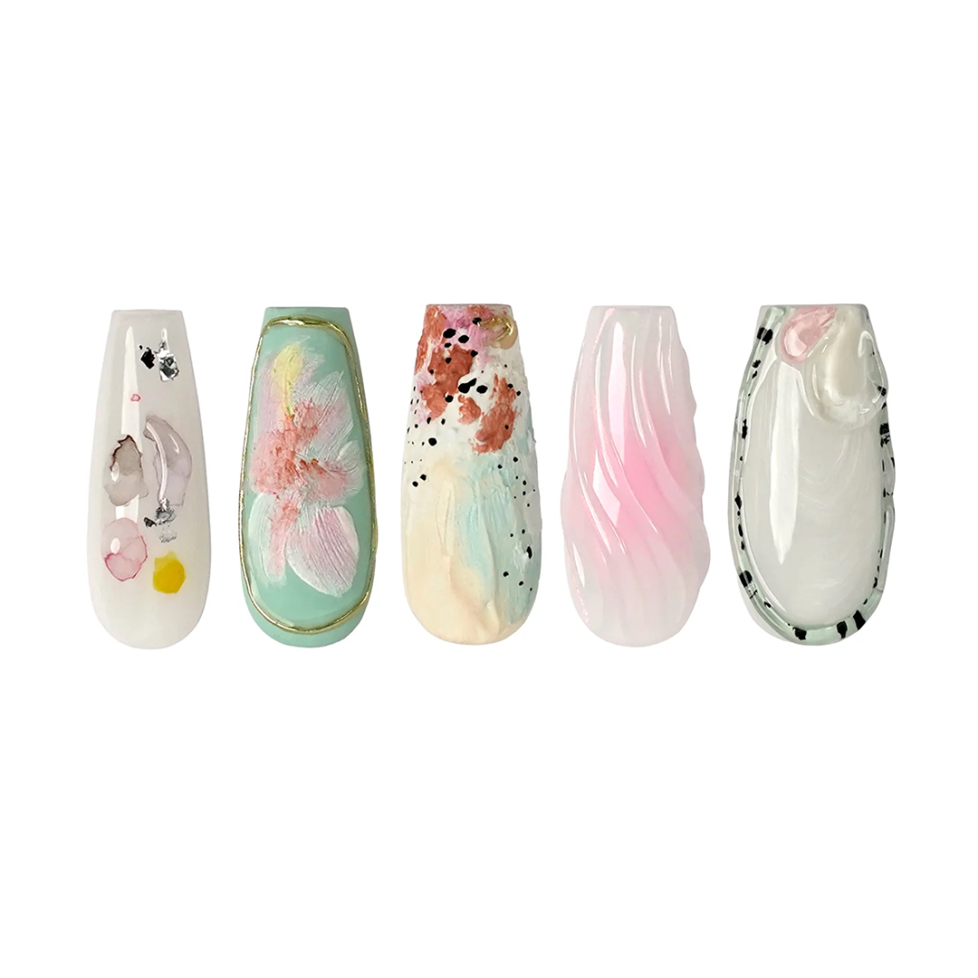 Siva Nail, Blooming Canvas, Artistic Collection, Handmade Press on Nails