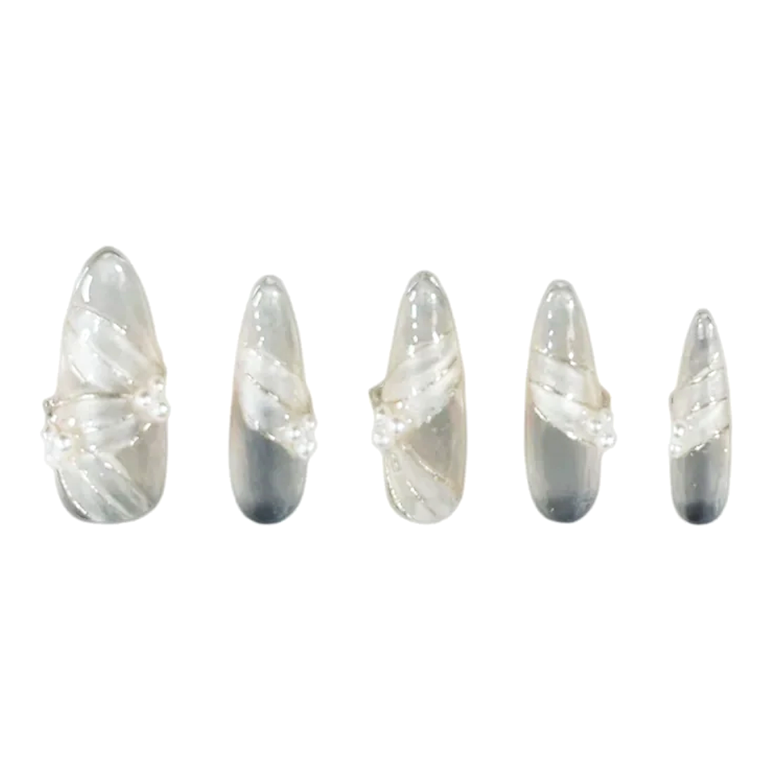 Siva Nail, Bridal Radiance, Luxe Pearl Handmade Press on Nails
