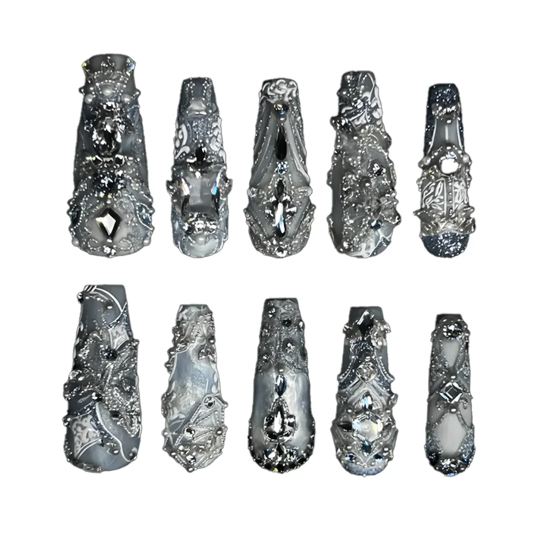 Siva Nail, Celestial Frost, Elegant Handmade Press on Nails