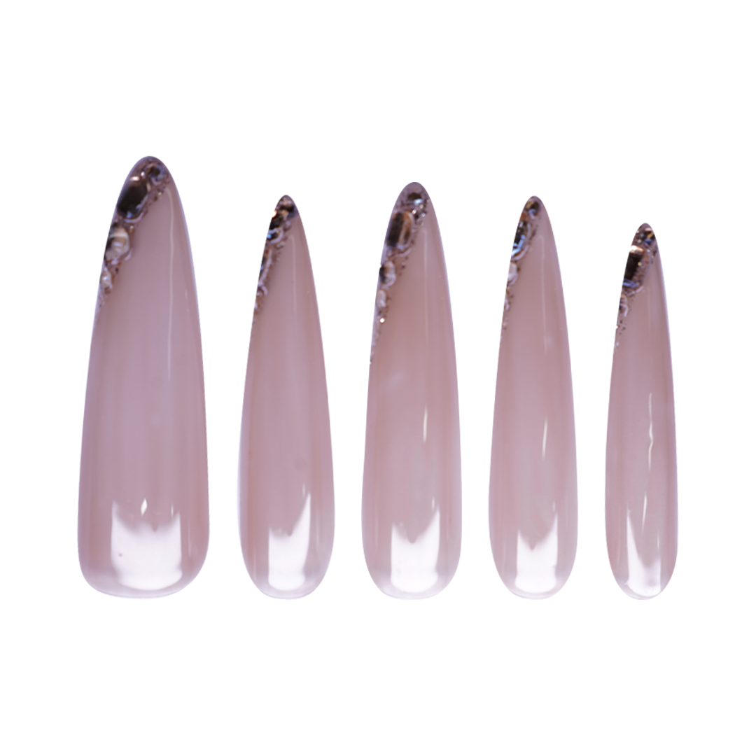 Siva Nail, Champagne - Tinted Gold - Accent Handmade Press on Nails
