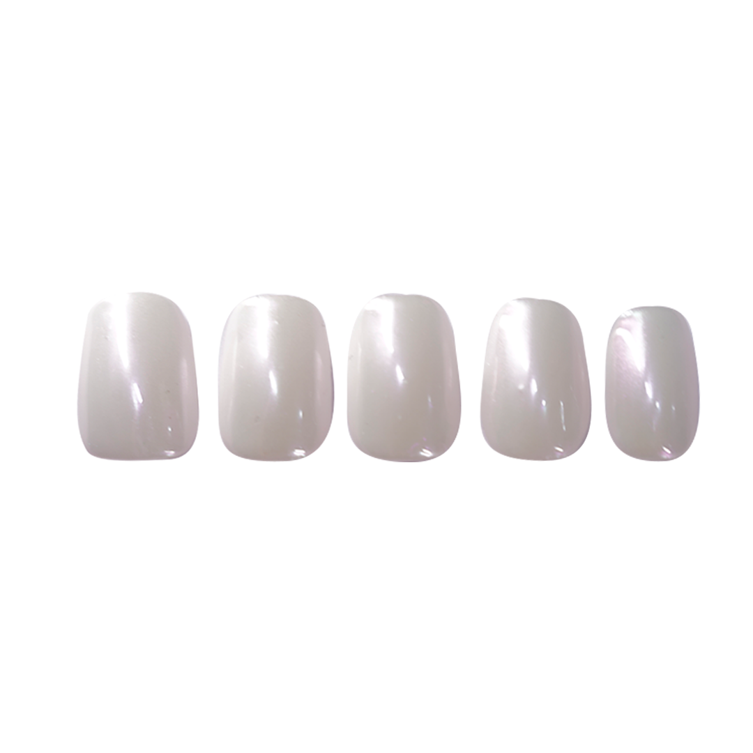 Siva Nail, Cloud Glaze, Pearl Sheen Short Handmade Press on Nails