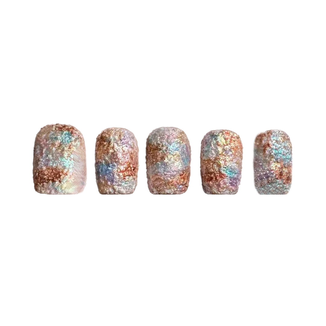 Siva Nail, Copper Splash, Textured Style Handmade Press on Nails