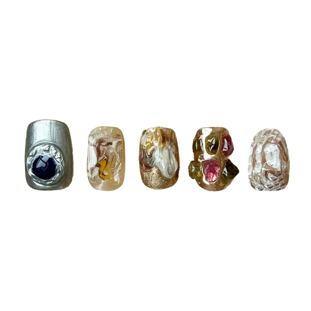 Siva Nail, Crystal Cove, Luxe Style Handmade Press on Nails