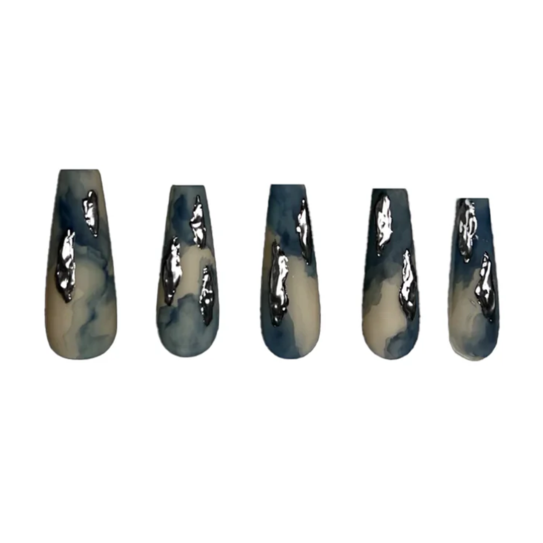 Siva Nail, Denim, Artistic Style Handmade Press on Nails