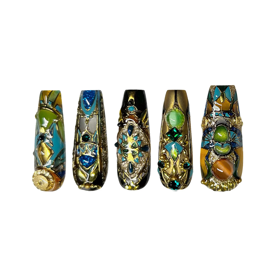 Siva Nail, Desert Mirage, Luxury Oasis, Handmade Press on Nails