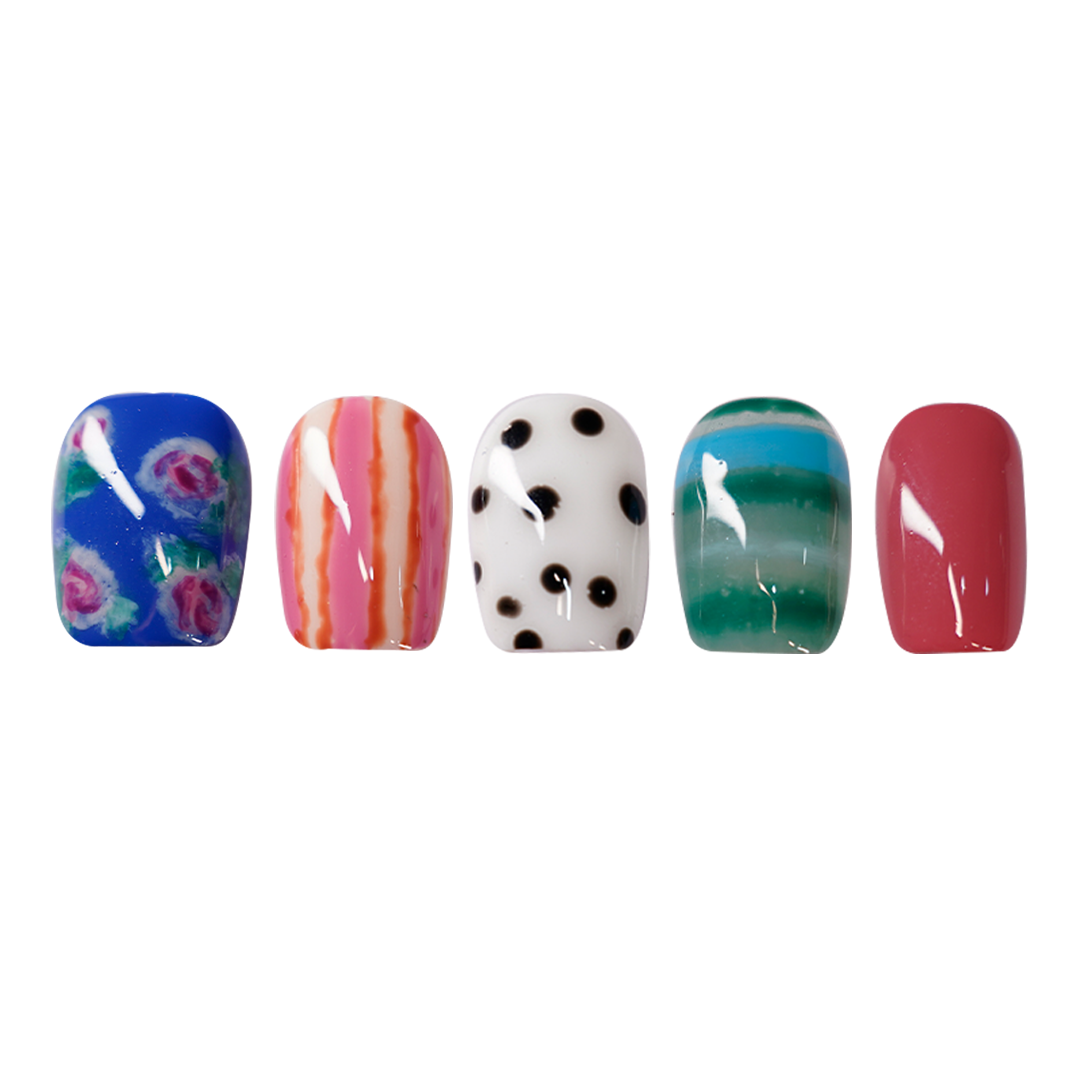 Siva Nail, Eclectic Mix, Kaleidoscope Art Handmade Press on Nails