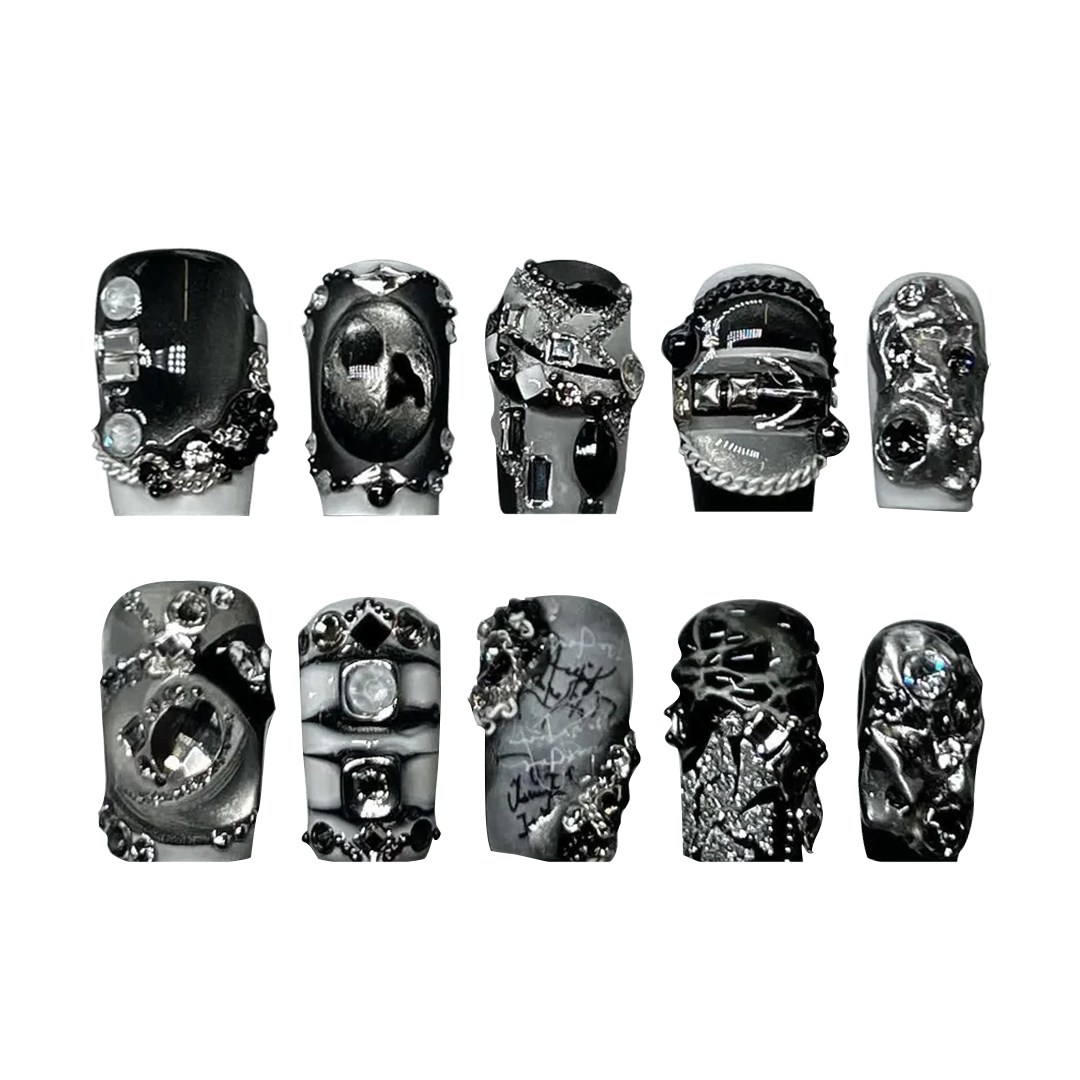 Siva Nail, Ego, Gothic Style Handmade Press on Nails